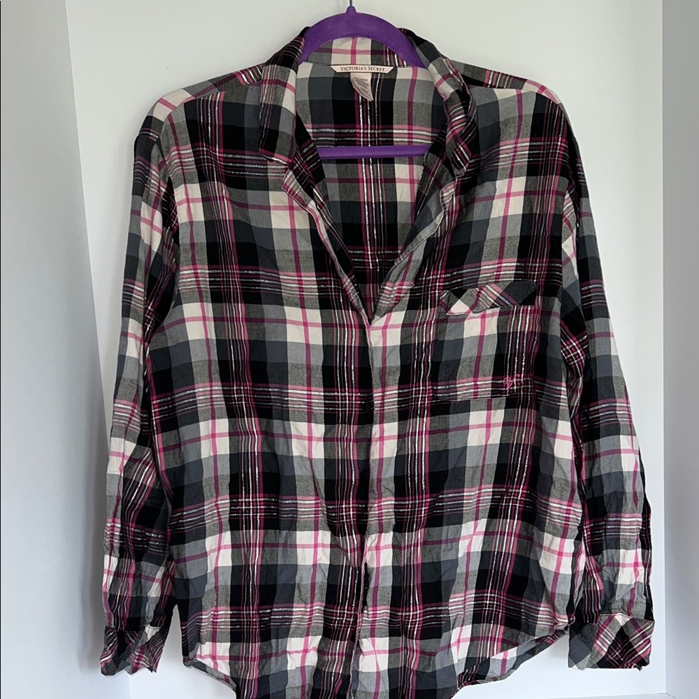 Victoria's Secret checkered pajama top